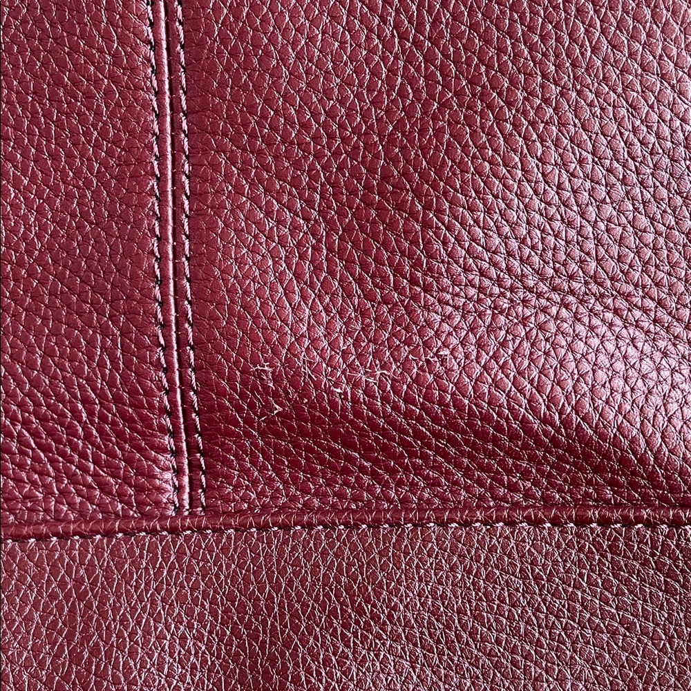 Giani Bernini Maroon Leather Shoulder Bag - Picture 4 of 12